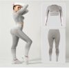 Yoga Clothing Set Female Fitness Quick Dry Two-Piece Gradient Running Sports Suit(Small)