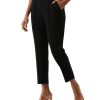 Women's 25.5" Petite Easy Pull-on Pants with Stretch Crepe Fabric, Straight Leg Classic Fit, Cropped Work Slacks