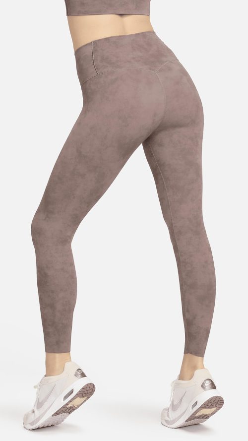 Women's Zenvy Tie-Dye Gentle-Support High-Waisted 7/8 Leggings, Smokey Mauve