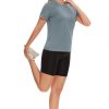 6 Pack Workout Tops for Women Short Sleeve UPF Sun Protection Athletic T Shirts Quick Dry Tennis Yoga Running Crew Neck Tee