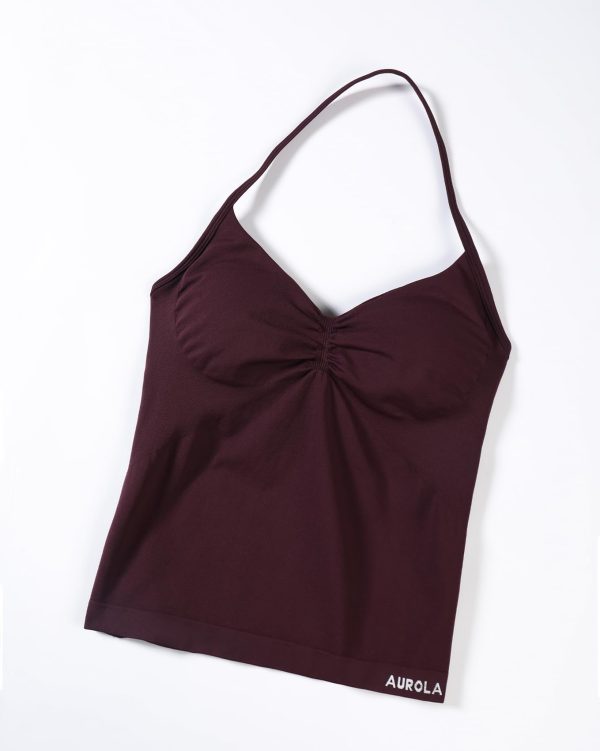 Influence Longline Strappy Workout Halter Tops for Women,Removable Cups Padded Bras Impact Gym Yoga Sleeveless Top