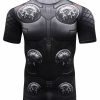 Men's Compression Base Layer Tops Short Sleeve Outdoor Athletic Shirts Running T Shirts