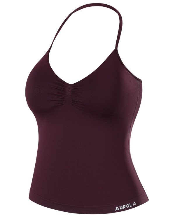 Influence Longline Strappy Workout Halter Tops for Women,Removable Cups Padded Bras Impact Gym Yoga Sleeveless Top