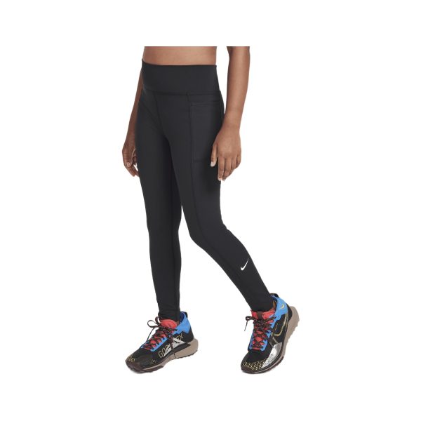 Girls' Dri-fit One Tights Pockets (Little Big Kid)