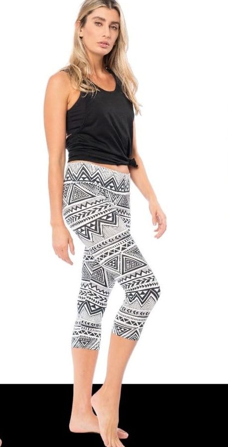Womens' Capri Length Skinny Pant Leggings | Ultra Soft Active Stretch Pants | Multi Packs & Colors