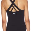 Sports Bra for Women, Criss-Cross Back Padded Strappy Sports Bras Medium Support Yoga Bra with Removable Cups
