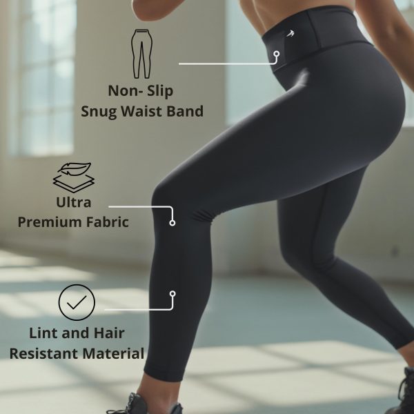 Tummy Control Compression Leggings for Women | High Waisted Workout Yoga Pants (Black + Olive Brown with Pockets, 2XL) Bundle