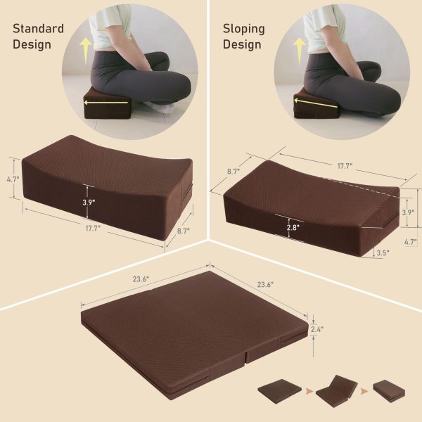 Meditation Cushion - Floor Pillow for Adults - Floor Seating & Meditation Pillow - Yoga Bolster with Washable Cover - High