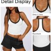 Womens Tank Tops Summer V Neck Workout Racerback Yoga Gym Tank Tops