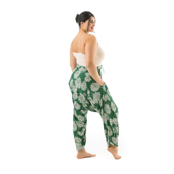 Harem Boho Cotton Summer Pants for Women, Loose Lightweight Pants for Women with Pockets, Womens Casual Beach and Yoga Pants
