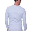 Men's Ribbed Thermal V-Neck Long Sleeve Yoga & Gym Henley Modal Fabric Made in America Stretch European Style Fit