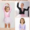 3 Pcs Girls Ballet Wrap Cover up Ballet Top Sweater Cotton Long Sleeve Dance Shrug Dance Leotard for Kids