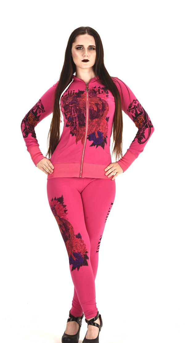 Women's Four Way Stretch Yoga Sets Lion Print Tiger Embroidery EMW18002