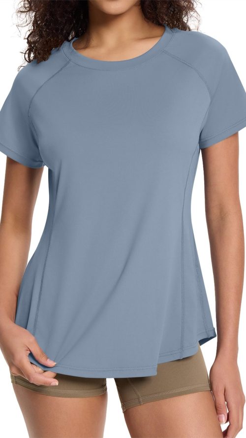 Workout Tops for Women Loose Fit Breathable Activewear Cool Quick Dry Gym Athletic Tee Top