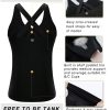 Sports Bra for Women, Criss-Cross Back Padded Strappy Sports Bras Medium Support Yoga Bra with Removable Cups