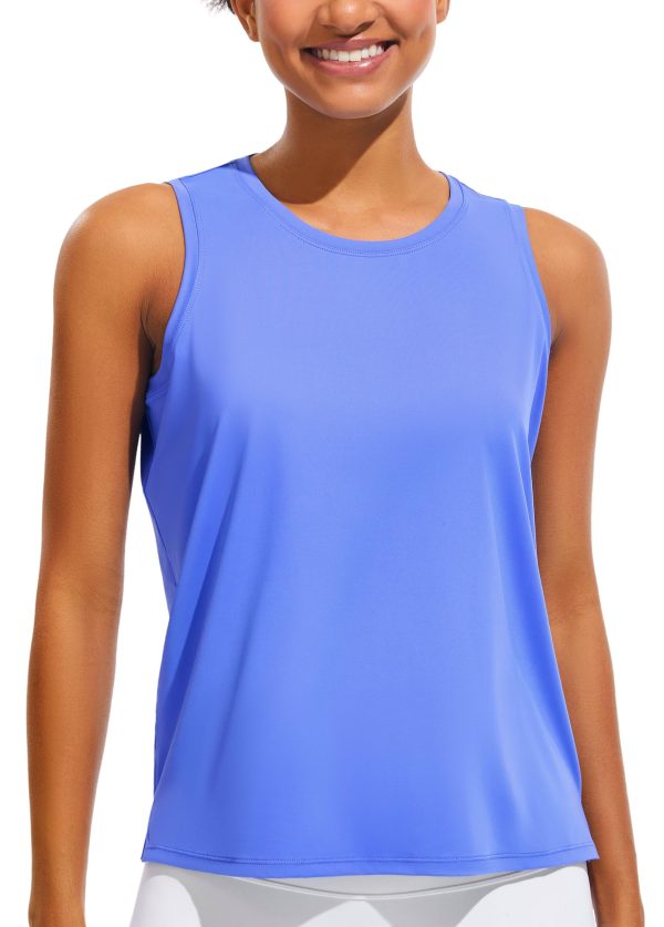 Ice Silk Workout Tank Tops for Women Cool-Dry Sleeveless Loose Fit Yoga Shirts Athletic Running Gym