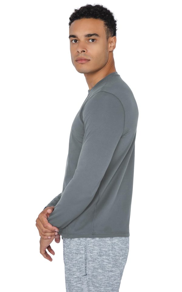 Men’s Dry Fit Soft Crew Neck Long Sleeve Shirt Fitted Top
