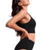 Women's Bikini Top Cropped V Neck Adjustable Spaghetti Straps Swimsuit Padded Athletic Bathing Suit