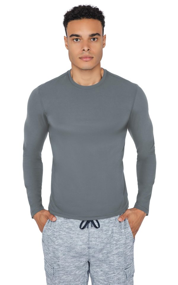 Men’s Dry Fit Soft Crew Neck Long Sleeve Shirt Fitted Top