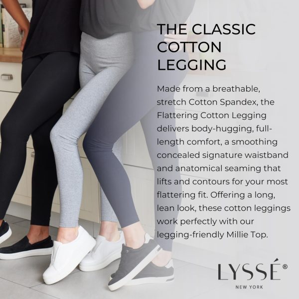 Cotton Leggings for Women - High Waisted Cotton Women’s Leggings – Butter Soft Tummy Control Leggings - Women’s Activewear