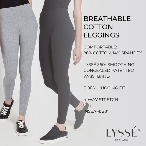 Cotton Leggings for Women - High Waisted Cotton Women’s Leggings – Butter Soft Tummy Control Leggings - Women’s Activewear