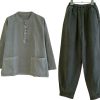 Men Women Cotton 100% Embroidery Shirt or Pants Zen Meditation Clothing