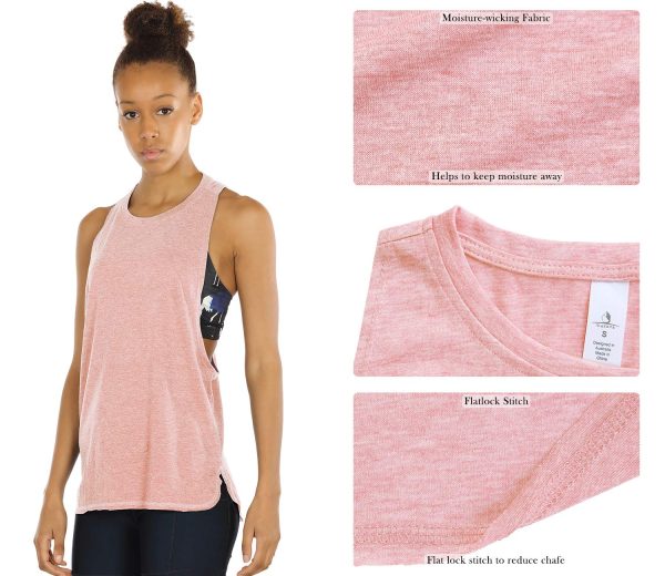 Women's Racerback High Neck Workout Athletic Yoga Muscle Tank Tops