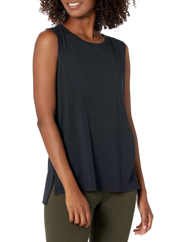 Women's Soft Cotton Relaxed-Fit Yoga Tank Top (Available in Plus Size)